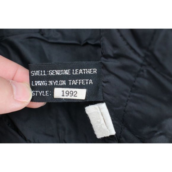 Vintage wilsons Mens 42 distressed leather jacket biker cafe racer asymmetrical - Picture 11 of 16